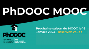 PhDOOC MOOC Prochaine saison du MOOC Doctorat et Poursuite de Carrière le 16 Janvier 2024