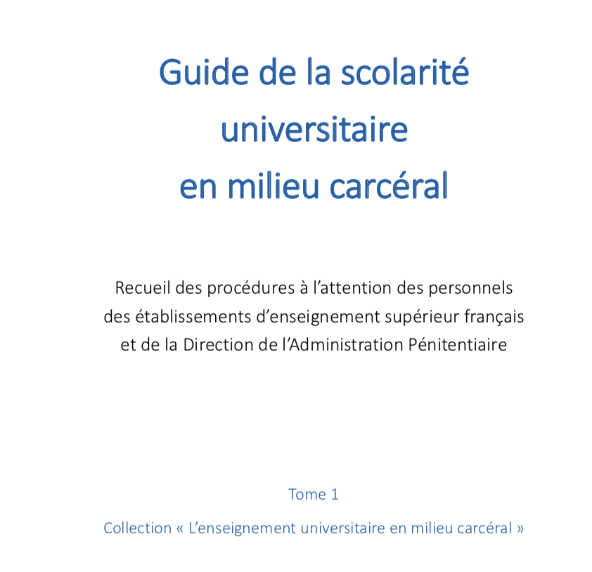 Guide de la scolarité universitaire en milieu carcéral (2017)