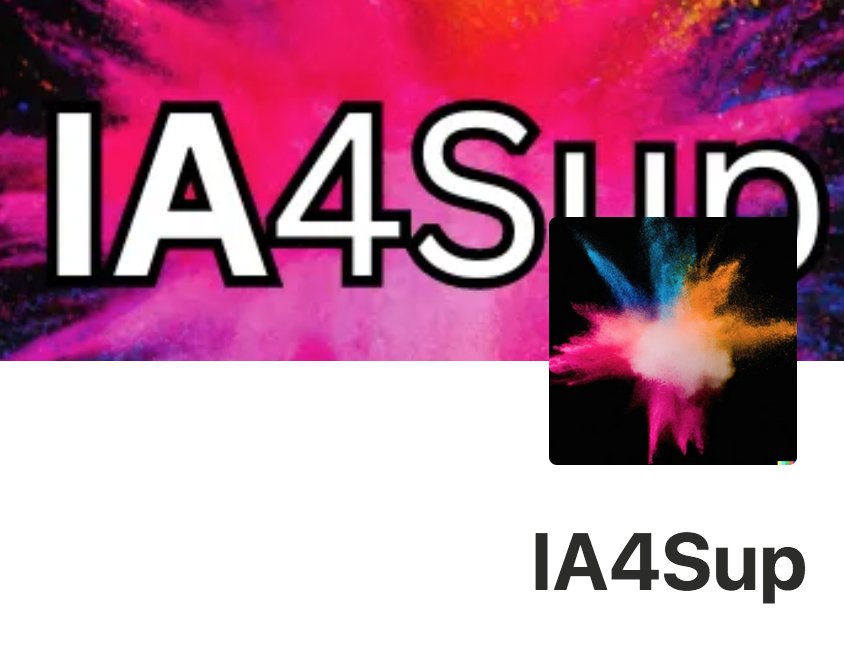 Titre IA4SUP avec une image de feux d'atifices